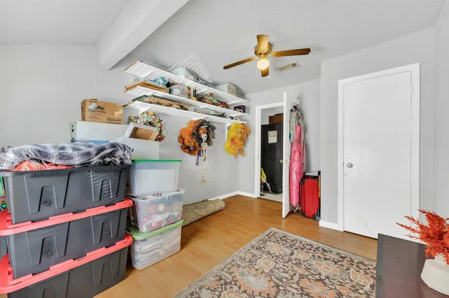 a room with storage and utility