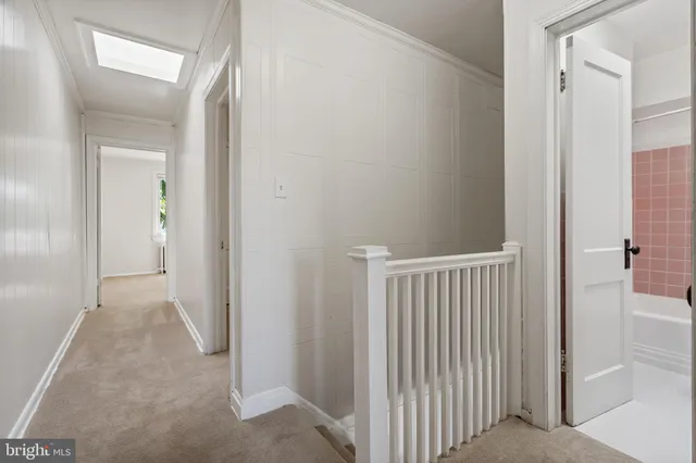 a view of a hallway with a hallway