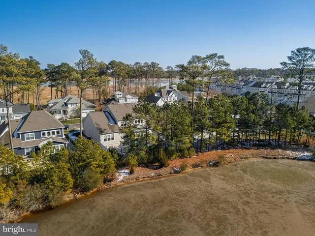 a view of a lake with houses
