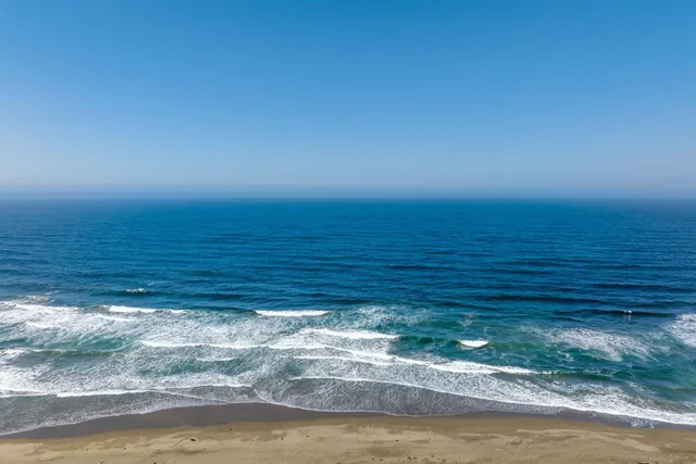 a view of an ocean beach