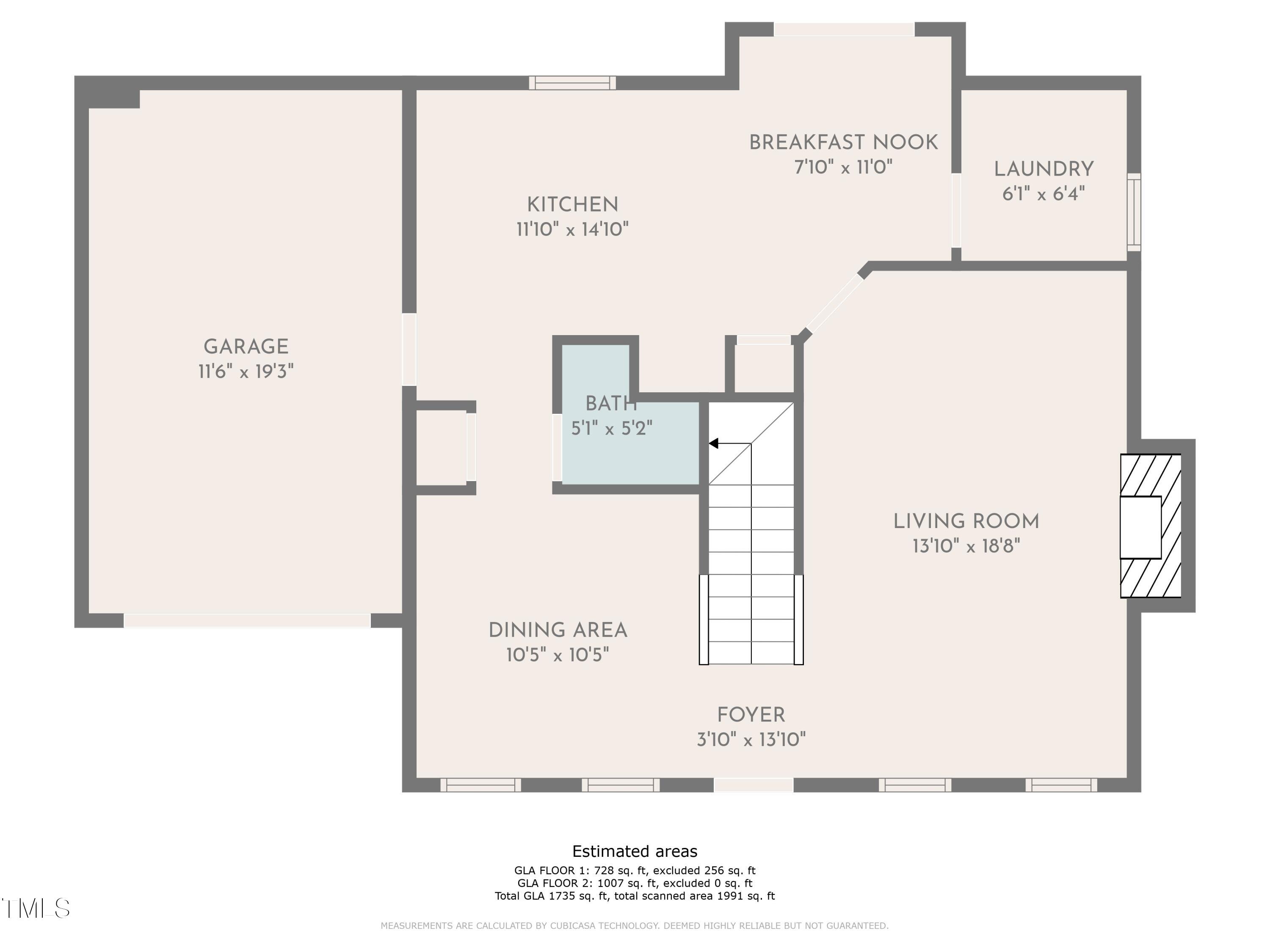 5008 Croftwood Drive Raleigh, NC 27616 - Photo 28 of 29 Floor Plan - 5008 Croftwood Dr - 1st Flo