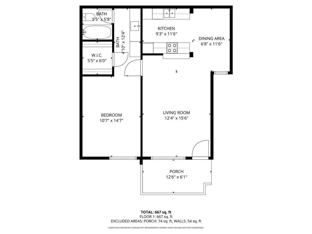 1040 West MacArthur Boulevard, Unit 66 Santa Ana, CA 92707 - Photo 26 of 26 Floorplan - NOTE - Dimensions are approximated by Cubicasa and may not be correct.