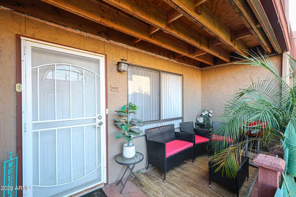 a living room filled with furniture