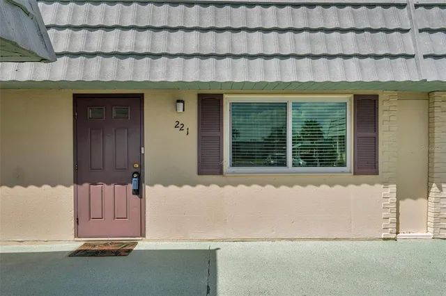 a front view of a building