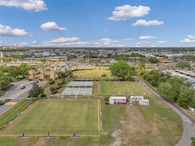 an aerial view of a city