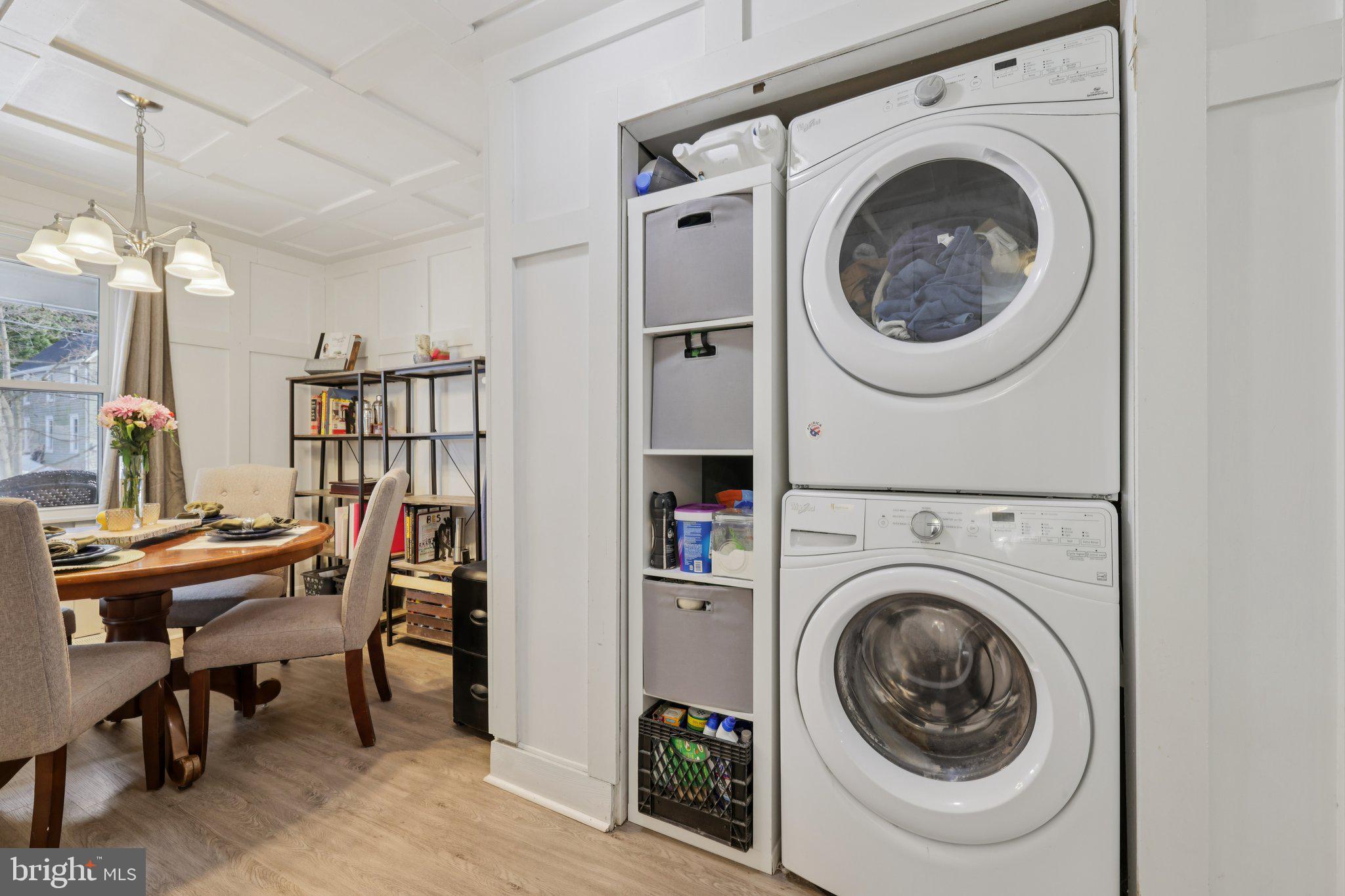 519 North Maple Avenue Brunswick, MD 21716 - Photo 6 of 26 a view of a storage and utility room with washer and dryer