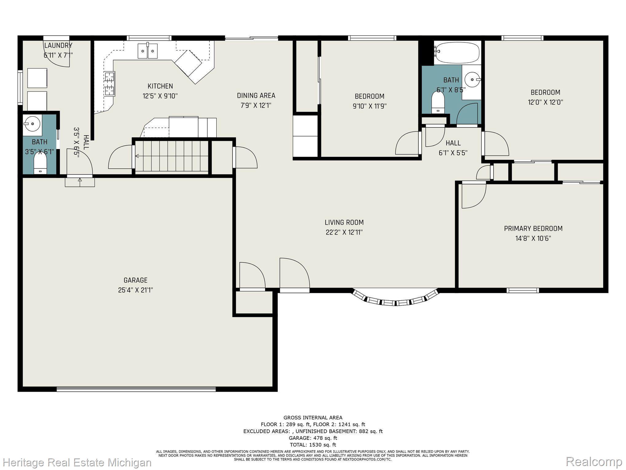 1267 Oakcrest Road Howell, MI 48843 - Photo 19 of 19 Main Floor plan