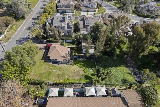 an aerial view of multiple house