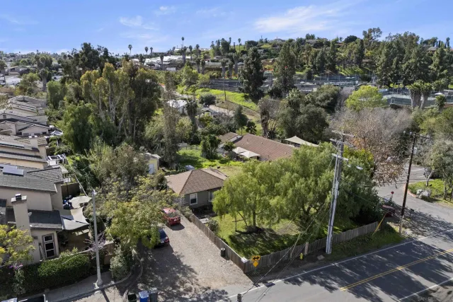 an aerial view of multiple house