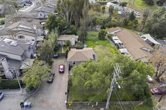 an aerial view of multiple house