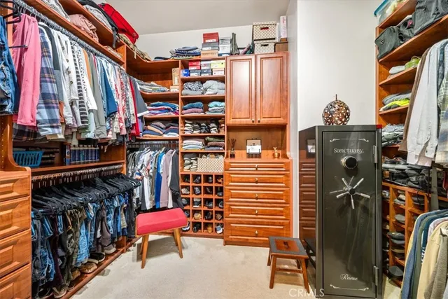 a bathroom with a shower and mirror
