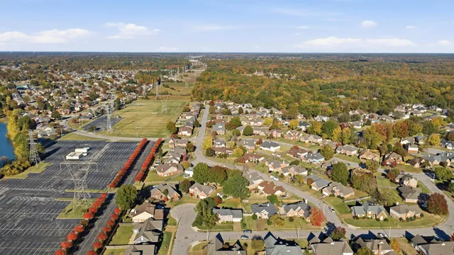 an aerial view of residential building with outdoor space