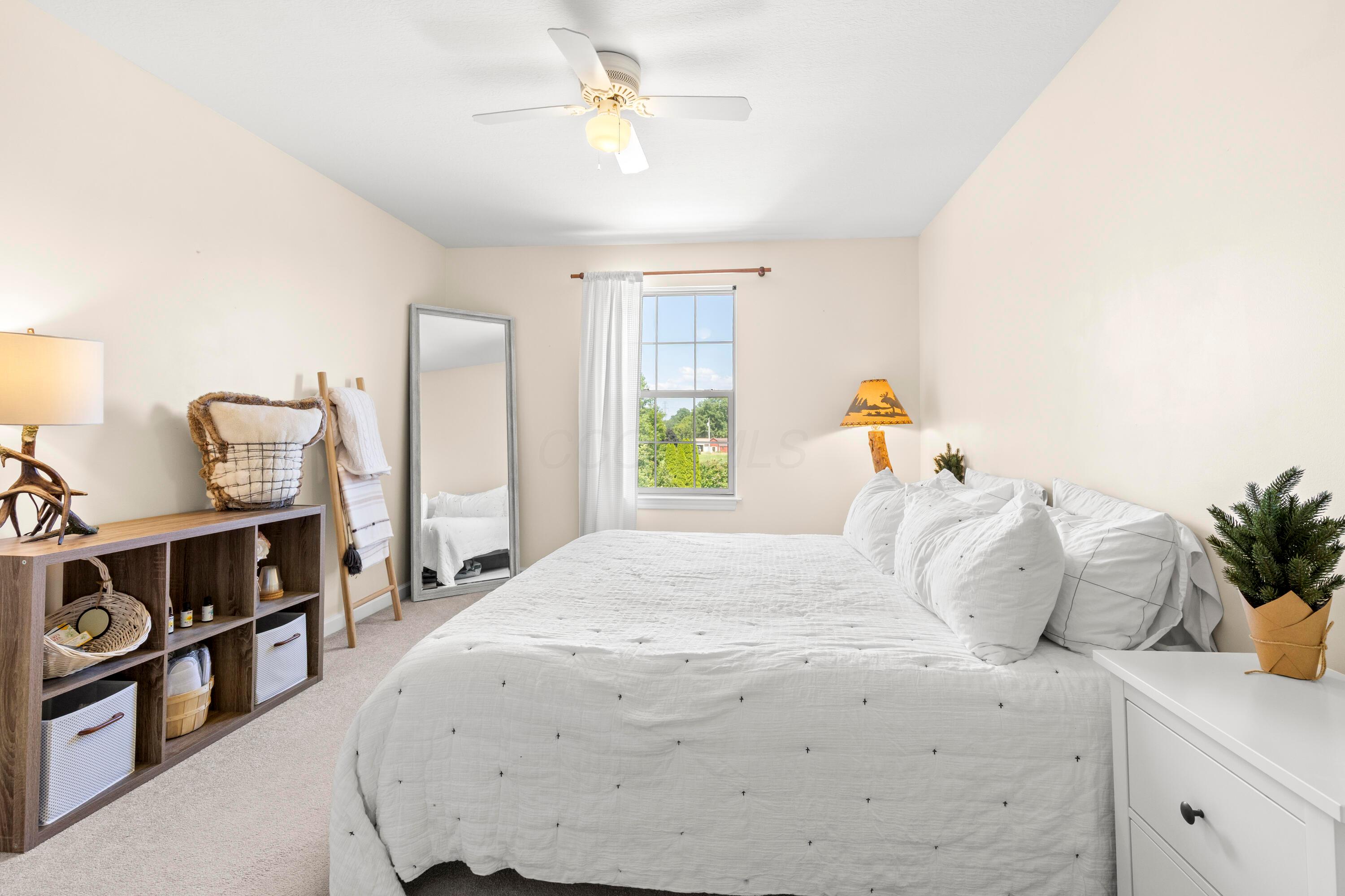 1515 Dale Ford Road Delaware, OH 43015 - Photo 42 of 74 • Light sand carpet • Ivory painted walls • Lighted ceiling fan