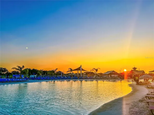 a view of a kids room with a swimming pool