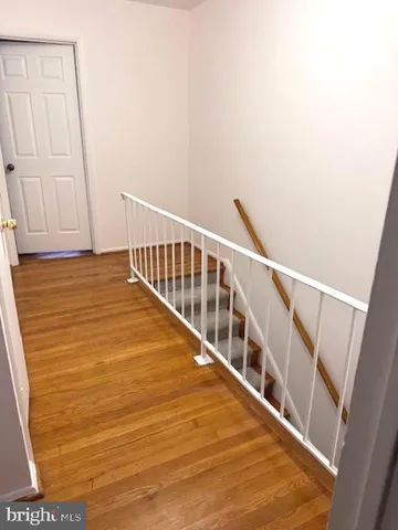 a view of a room with stairs