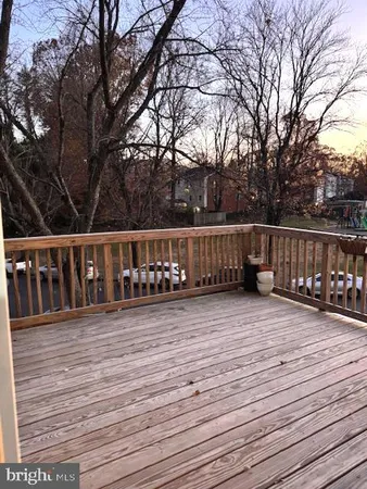 a view of wooden deck