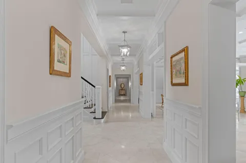 a view of a hallway with entryway