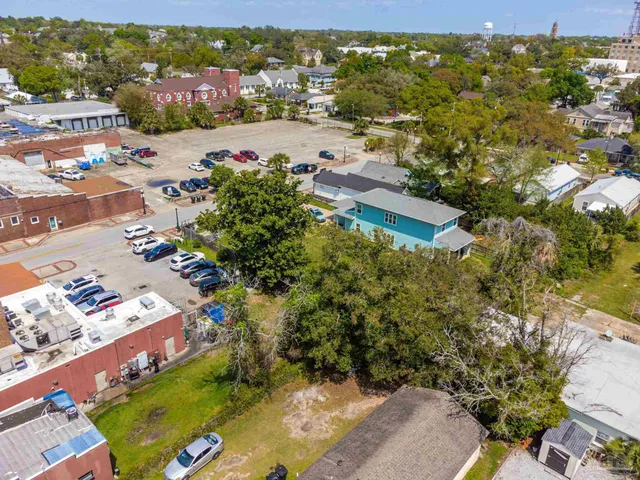 an aerial view of a city