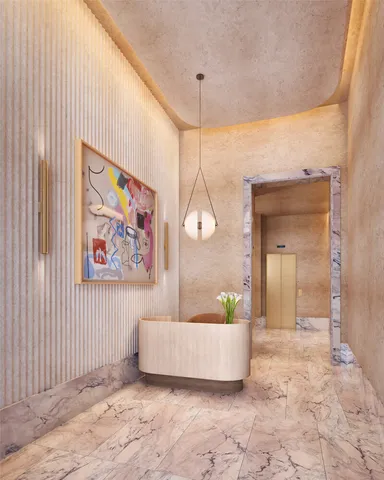 a front view of a building with a lot of windows