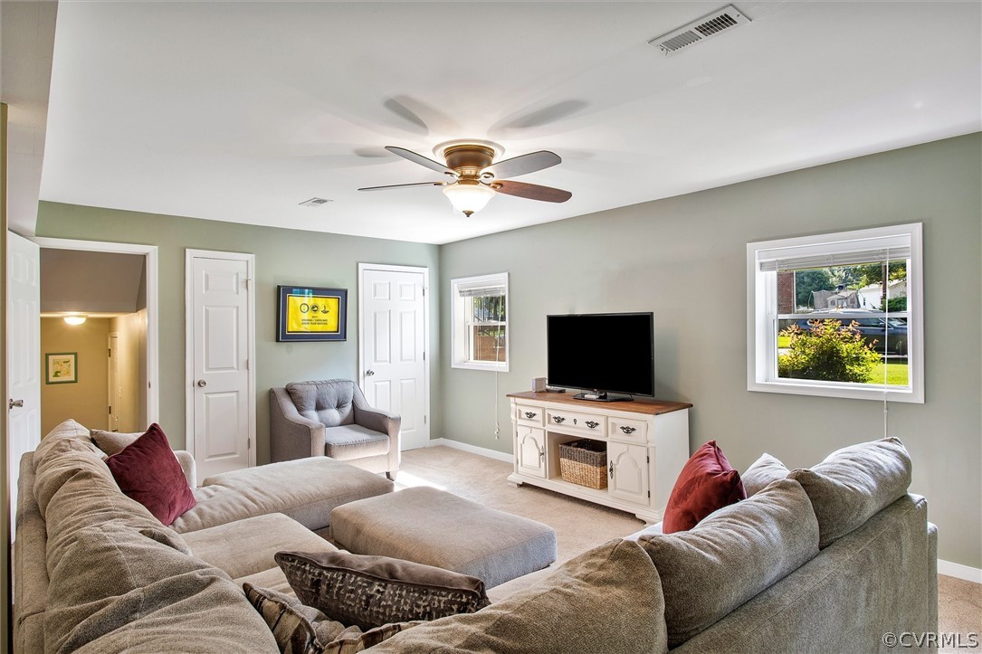 3012 Elmbrook Road Henrico, VA 23228 - Photo 15 of 32 Family room view to 5X2 and 3X2 closets and the ha