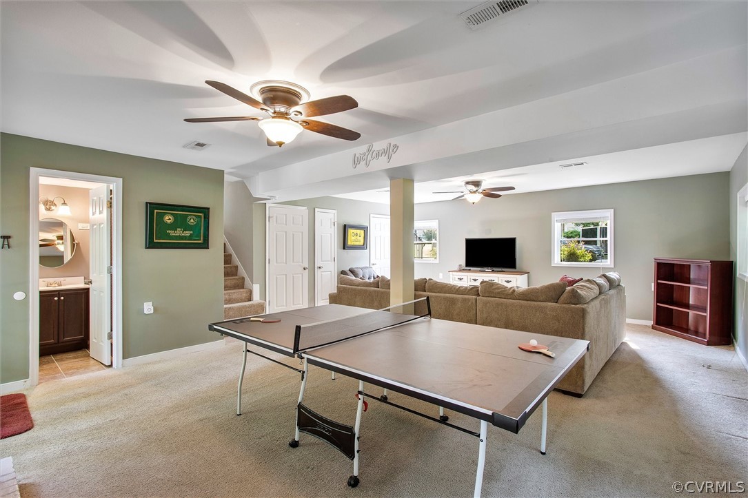3012 Elmbrook Road Henrico, VA 23228 - Photo 18 of 32 Family room view to full bath, stairs to kitchen,