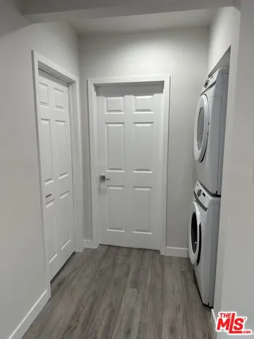 a view of small space with racks on the wall