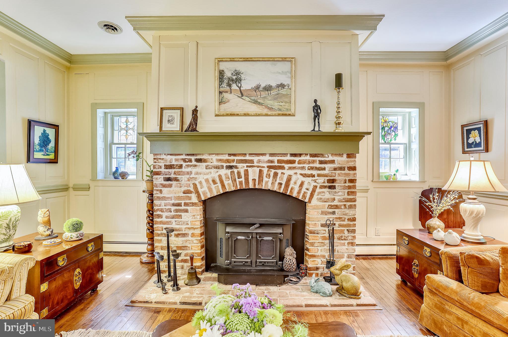 1895 German Chapel Road Prince Frederick, MD 20678 - Photo 17 of 90 Brick Fireplace in LR has a woodstove insert.