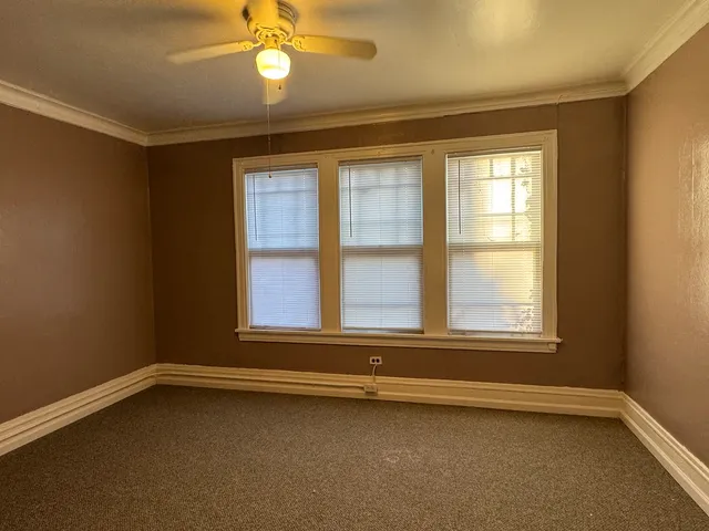an empty room with a window