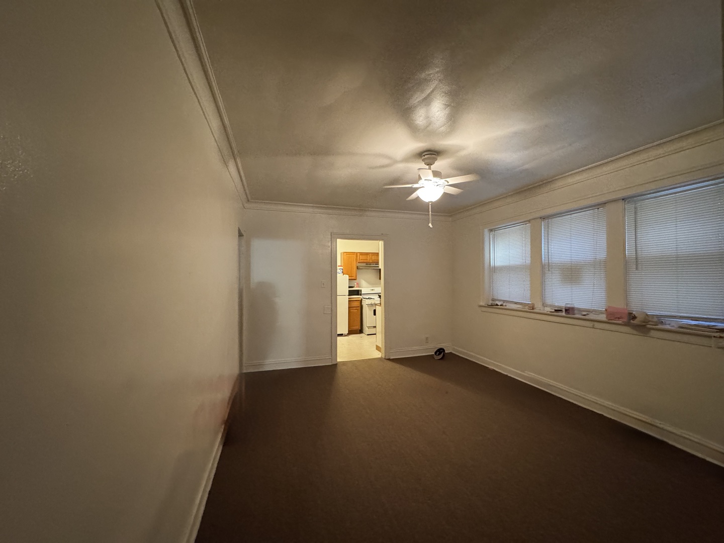 7329 South Coles Avenue Chicago, IL 60649 - Photo 3 of 20 en empty room with windows and chandelier