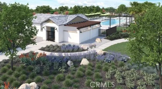 a view of a swimming pool with lounge chair