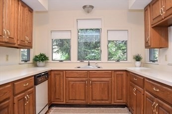 5 Amity Place, Unit 5 Amherst, MA 01002 - Photo 11 of 39 a kitchen with sink cabinets and wooden floor