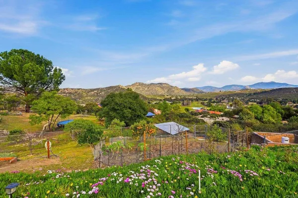 a view of a lake with a mountain in the background