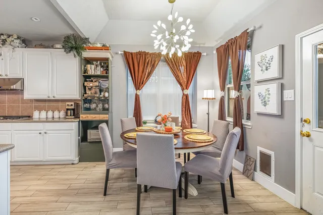 a kitchen with granite countertop lots of counter top space