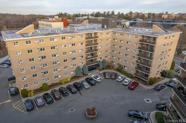 a view of a city with tall buildings