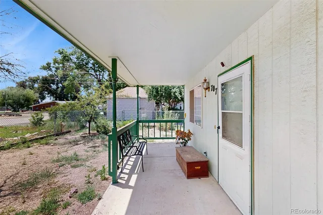 a outdoor space with furniture