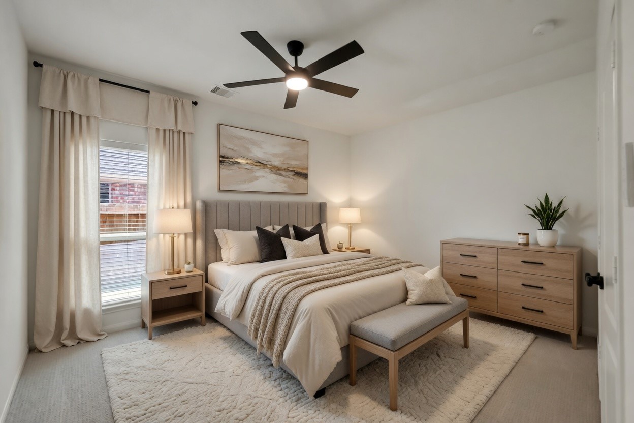 17223 Rookery Court Conroe, TX 77385 - Photo 20 of 45 Secondary downstairs bedroom virtually staged