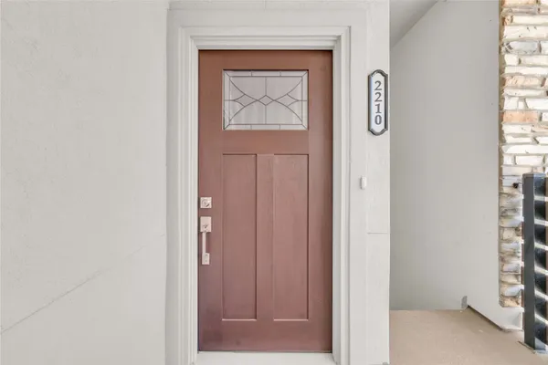 a view of an entryway with sitting area