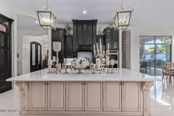 a bathroom with a sink vanity and a mirror