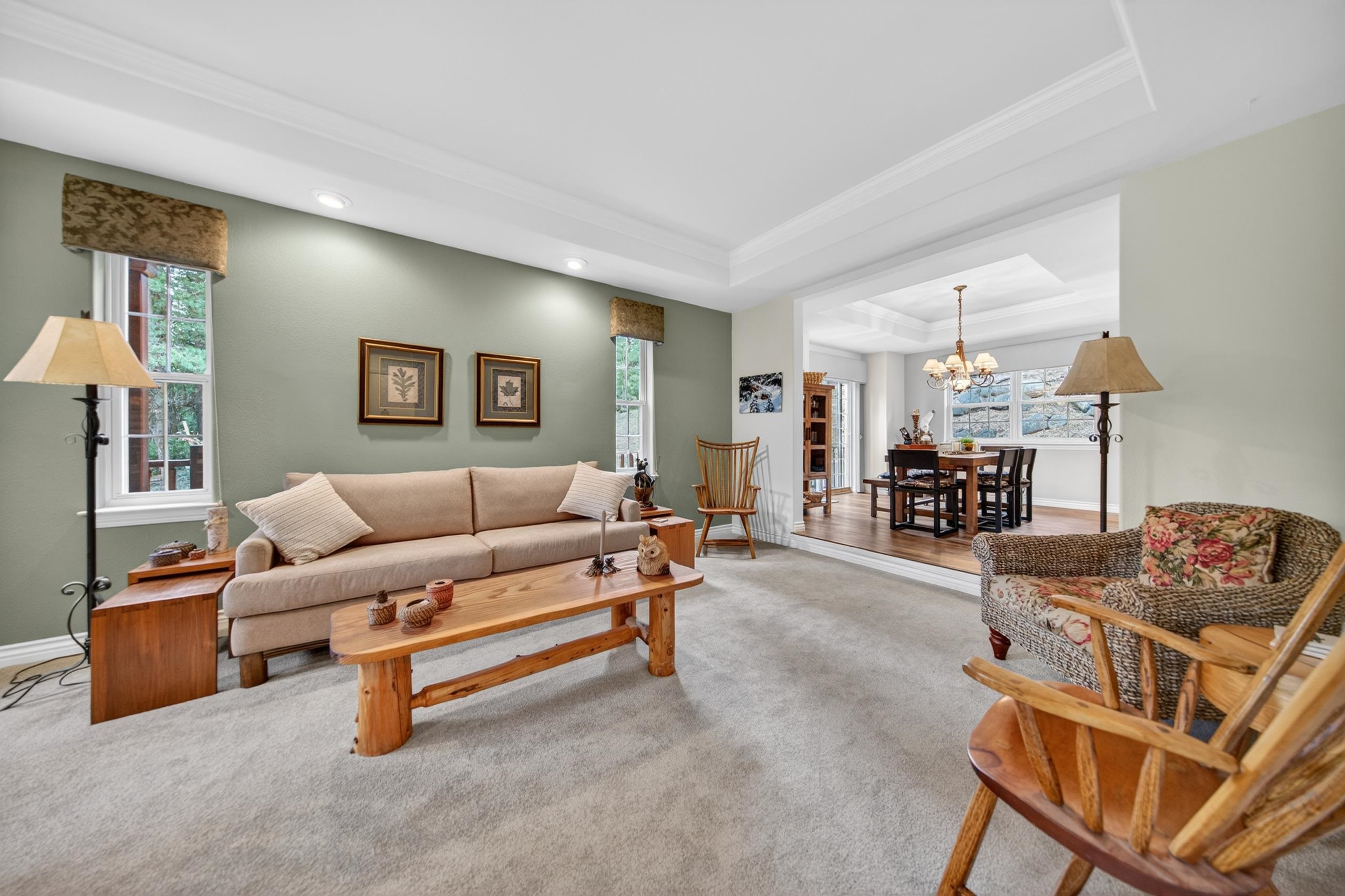 1017 Timber Ridge Road Lake Almanor, CA 96137 - Photo 7 of 45 a living room with furniture and a couch