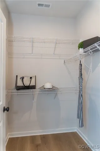 a close view of closet