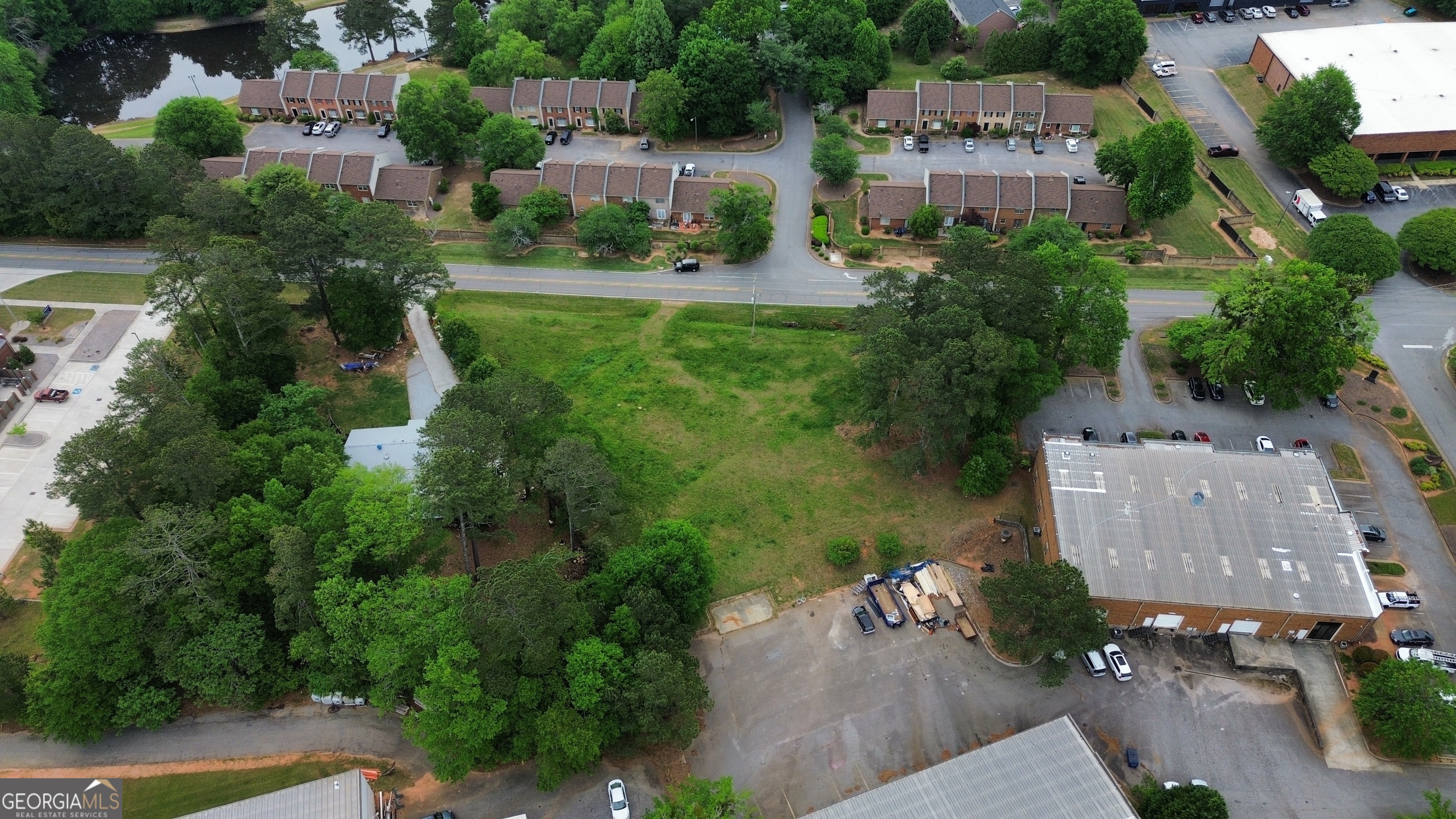 235 Cleveland Road Bogart, GA 30622 - Photo 19 of 24 an aerial view of a house with garden space and street view