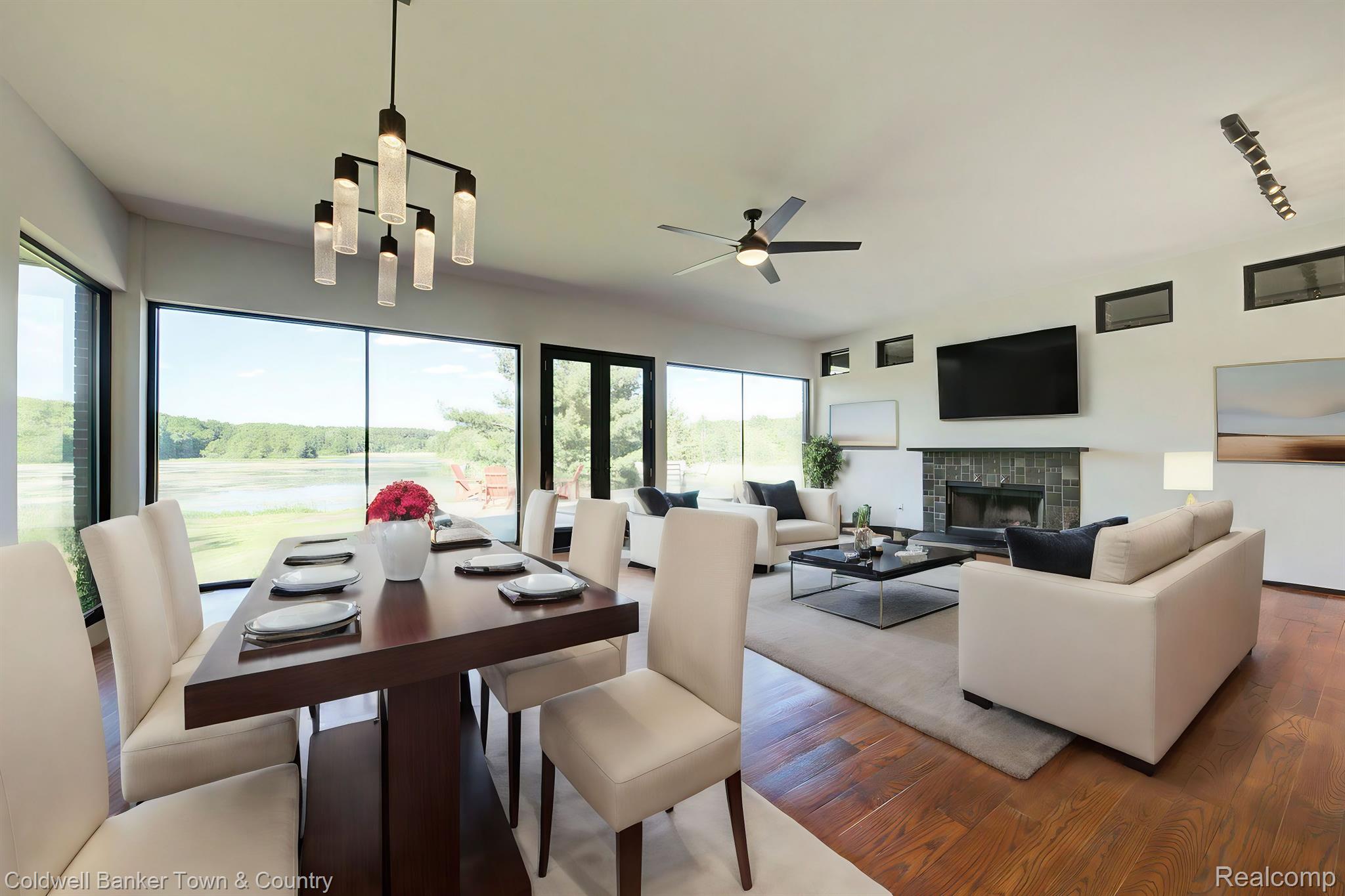 5465 East Allen Road Howell, MI 48855 - Photo 80 of 81 Living and dining virtually staged