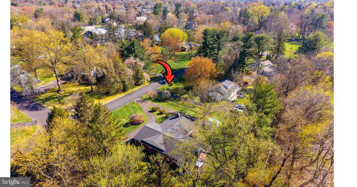 709 Alene Road Ambler, PA 19002 - Photo 37 of 42 a aerial view of a house with swimming pool and large trees