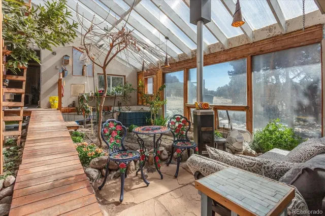 a view of outdoor seating