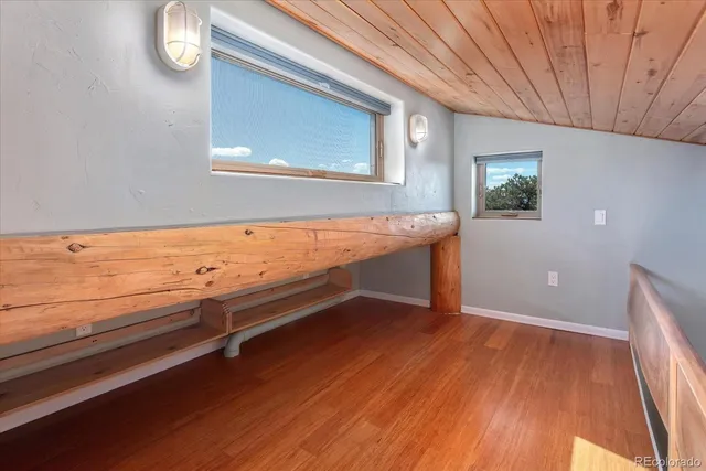 a view of an empty room and window