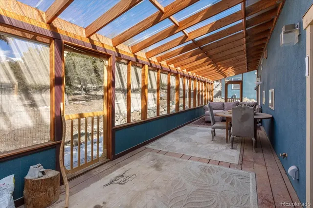 a outdoor space with furniture