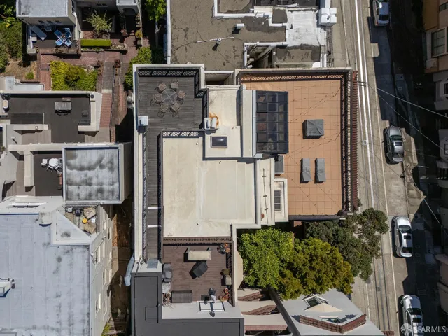 an aerial view of a city