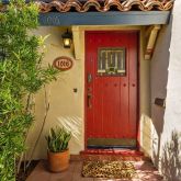front view of a house with a street view