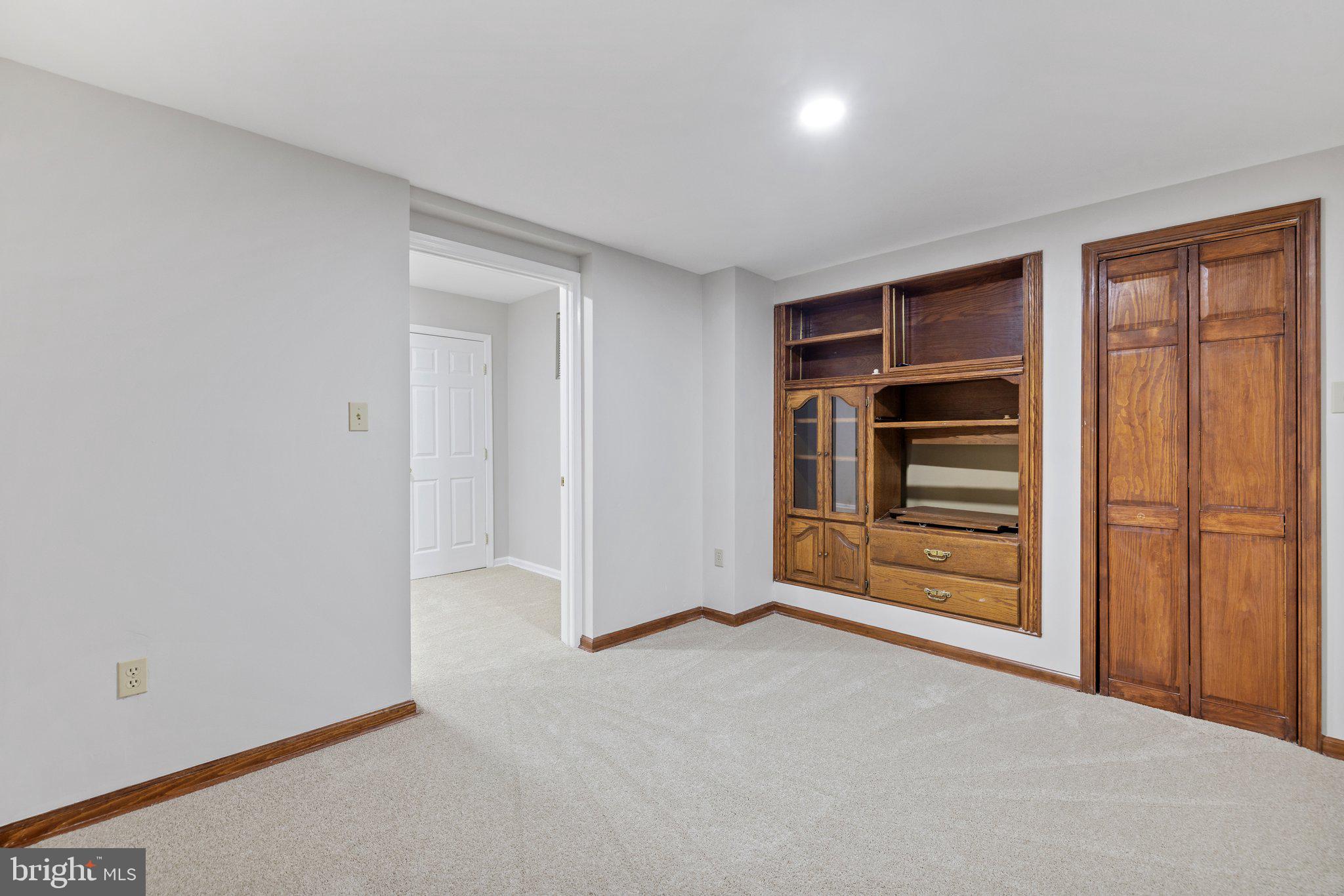 155 Connie Road Basye, VA 22810 - Photo 49 of 76 a view of an empty room with a fireplace and wooden shelves