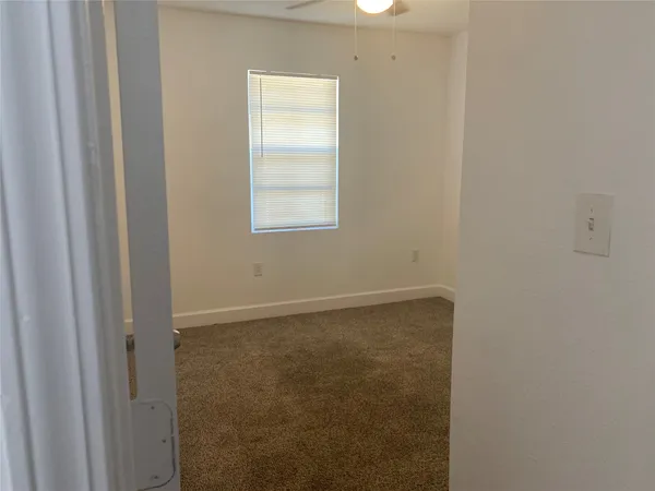 a view of a small space with window